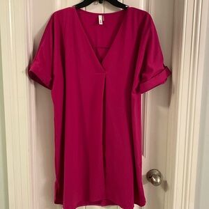 Vibrant hot pink tshirt dress!
